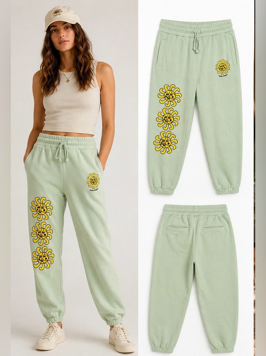 Park Project Pants - Parks Project Fun Sun Graphic Fleece Jogger Sweatpants Sage Green Medium